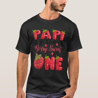 Papi van de Bessie Zoete Eén Aardbei Eerste Geboor T-shirt