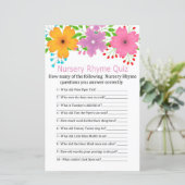 Papier С Fleurs en jeu de baby shower du jeu de rime de N (Debout devant)