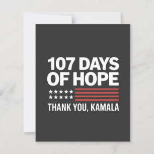 Papier 107 Jours d'espoir Merci Kamala