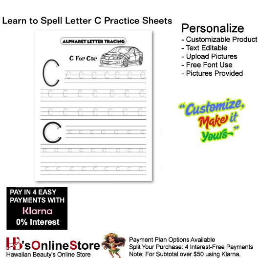 Papier 10 Learn To Spell Letter C Teacher Home Schooling