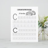 Papier 10 Learn To Spell Letter C Teacher Home Schooling (Debout devant)
