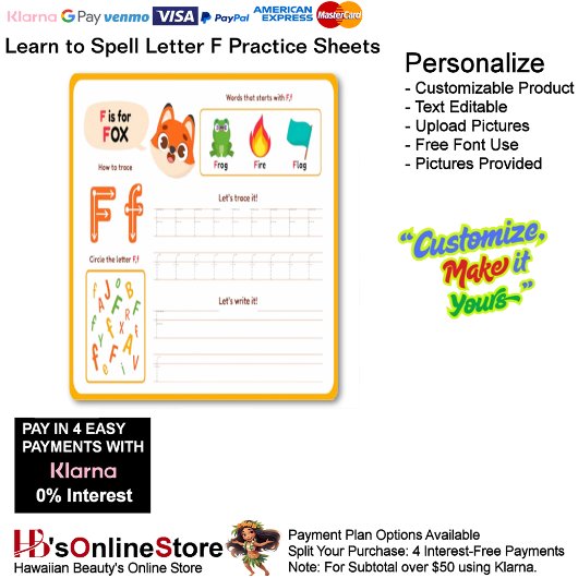 Papier 10 Learn To Spell Letter F Teacher Home Schooling