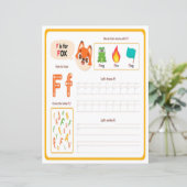 Papier 10 Learn To Spell Letter F Teacher Home Schooling (Debout devant)