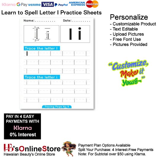 Papier 10 Learn To Spell Letter I Teacher Home Schooling