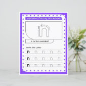 Papier 10 Learn To Spell Letter N Teacher Home Schooling (Debout devant)