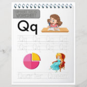 Papier 10 Learn To Spell Letter Q Teacher Home Schooling (Devant)