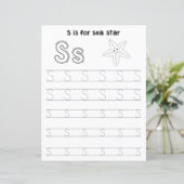 Papier 10 Learn To Spell Letter S Teacher Home Schooling (Debout devant)