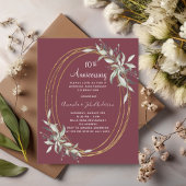 Papier 10e anniversaire mariage invitation de la bourgogn