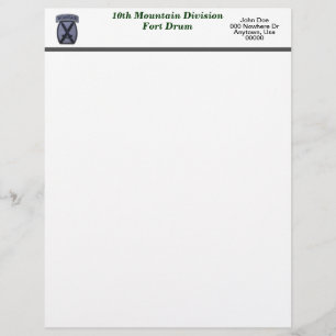 Papier 10th Mountain Division Fort Drum - Anciens combatt