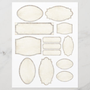 Papier 13 Parchemin Vintage Étiquette pour jarres