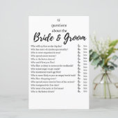 Papier 15 Questions About the Bride & Groom Wedding Game (Debout devant)