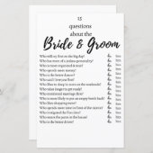 Papier 15 Questions About the Bride & Groom Wedding Game (Devant / Derrière)