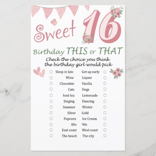 Papier 16e anniversaire de ce ou ce jeu (Devant)