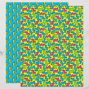 Papier 1980/90 Retro Neon Motif