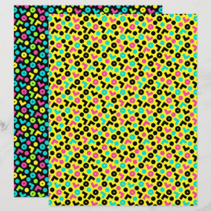 Papier 1980/90 Retro Neon Motif