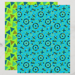 Papier 1980/90 Retro Neon Motif
