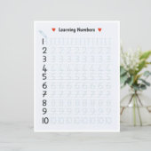 Papier 1 Learn To Draw Number 1 to 10 Teacher Home School (Debout devant)