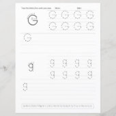 Papier 1 Learn To Spell Letter G Teacher Home Schooling (Devant)