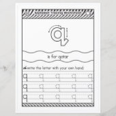 Papier 1 Learn To Spell Letter Q Teacher Home Schooling (Devant)