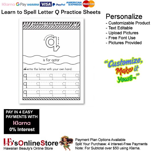 Papier 1 Learn To Spell Letter Q Teacher Home Schooling