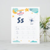 Papier 1 Learn To Spell Letter S Teacher Home Schooling (Debout devant)