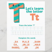 Papier 1 Learn To Spell Letter T Teacher Home Schooling (Devant)
