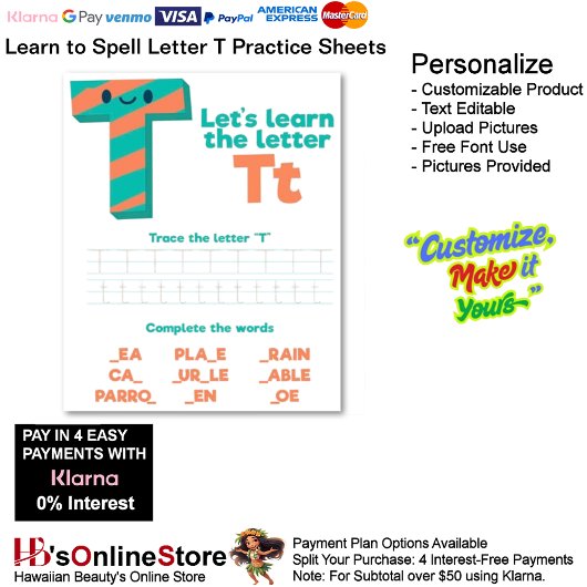 Papier 1 Learn To Spell Letter T Teacher Home Schooling