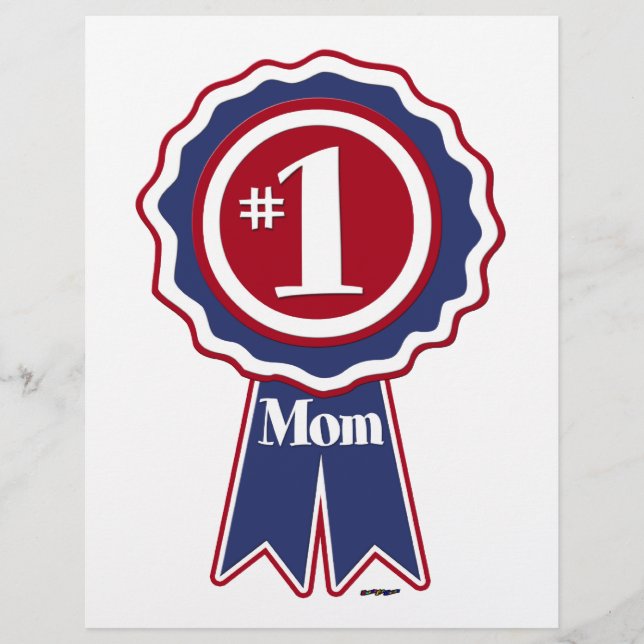 Papier #1 Maman Bleu Ruban (Devant)