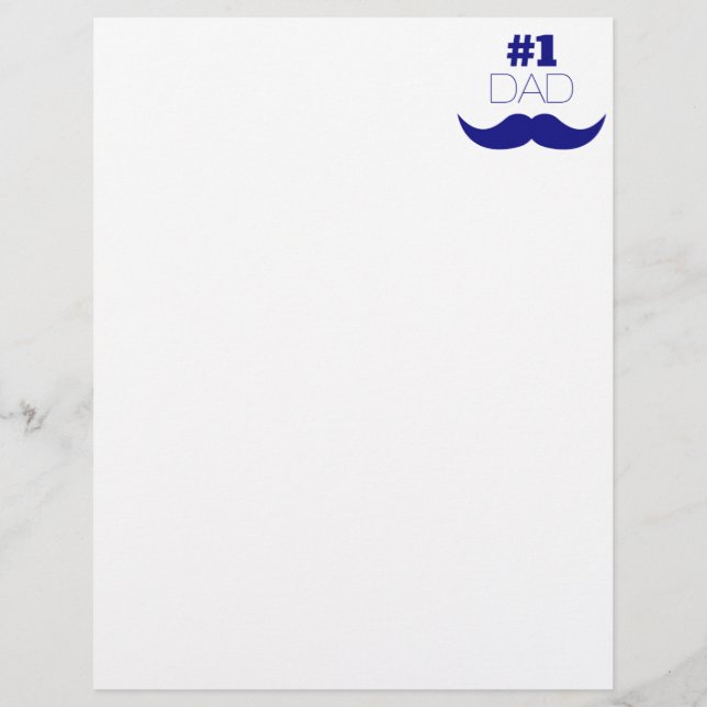 Papier #1 Papa Blue Mustache (Devant)