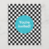 Papier 1er anniversaire Boy's Racing Car Party Invitation (Dos)