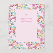 Papier 1er anniversaire de fête pour une fille Folkart BU (Dos)