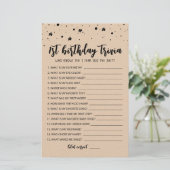 Papier 1er anniversaire éditable trivia Anniversaire part (Debout devant)