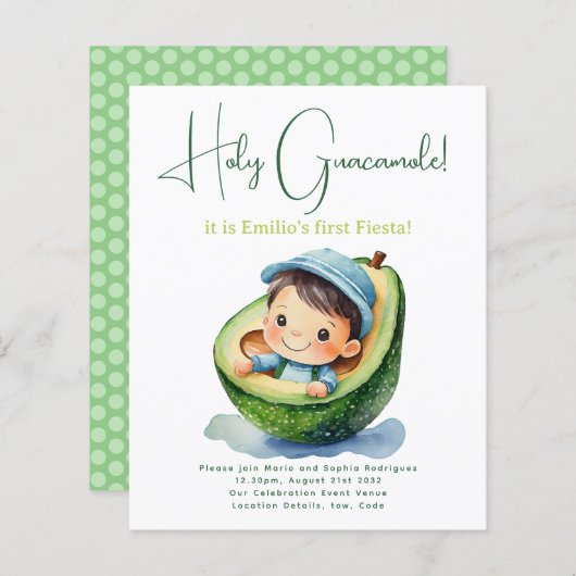 Papier 1er anniversaire Fiesta pour un GARÇON Avocat BUDG (Devant / Derrière)