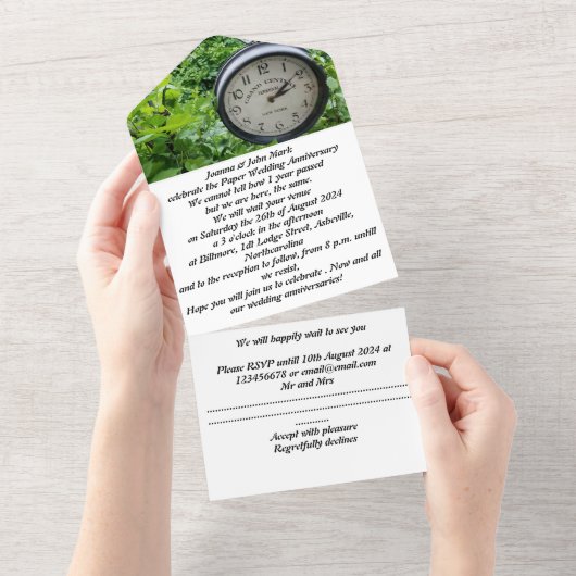 papier 1er anniversaire mariage invitation (Déchirure)