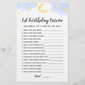 Papier 1er anniversaire Trivia édite jeu (Devant)