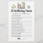 Papier 1er anniversaire Trivia édite jeu<br><div class="desc">Achetez ce jeu de thème Voyage modifiable et profitez de la carte Trivia de haute qualité pour votre événement! C'est un modèle de jeu,  Vous pouvez changer les questions comme vous le souhaitez! Aquarelle de voyage thème design.</div>