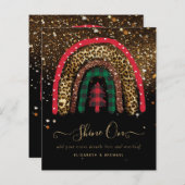 Papier 2021 Personnalisé Noël arc-en-ciel Parties scintil (Devant / Derrière)