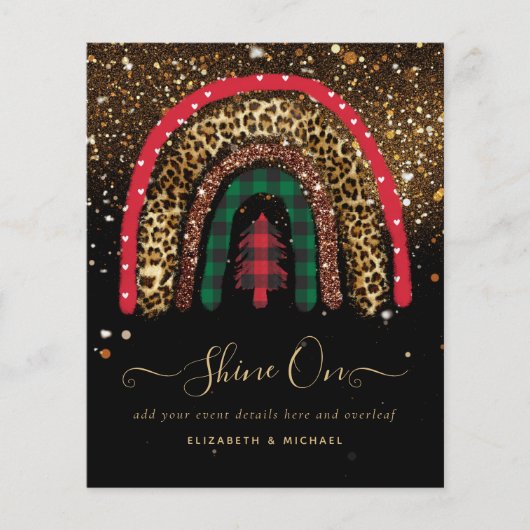 Papier 2021 Personnalisé Noël arc-en-ciel Parties scintil (Devant)