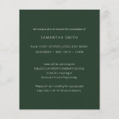 Papier 2023 BUDGET Vert Moderne 2 Photo Grad Faire-part (Dos)