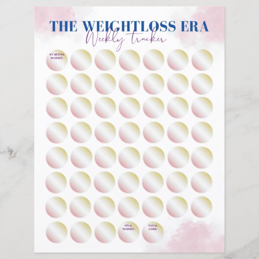 Papier 2024 The Weight Loss Era Tracker - 52 Week Tracker (Devant)