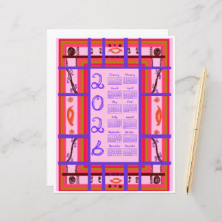 Papier 2026 Calendar Girl Power Curvy Plaid Frame