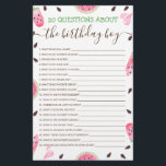 Papier 20 Questions À Propos Du Jeu Modifiable Pour Enfan<br><div class="desc">Watermelon Our Little Sweetie Is One In A Melon 20 Questions Sur Le Jeu De Garçon Anniversaire. Le design est basé sur des éléments aquarelles peints à la main. Pour effectuer des modifications avancées,  sélectionnez l'option "Cliquez pour customiser plus loin" sous Personnaliser ce modèle.</div>