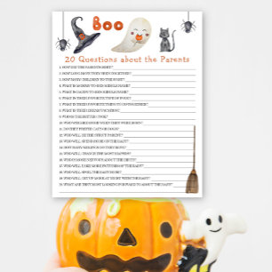 Papier 20 Questions sur le jeu de baby shower Parents