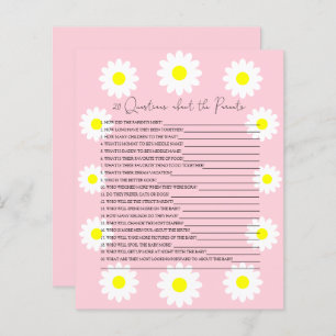 Papier 20 Questions sur le jeu de baby shower Parents