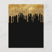 Papier 21e anniversaire parties scintillant en or noir in (Dos)