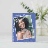 Papier 21e anniversaire PHOTO Invitation Moderne (Debout devant)