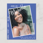 Papier 21e anniversaire PHOTO Invitation Moderne (Devant)