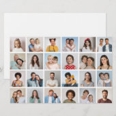 Papier 24 Photo Collage de couleur modifiable Carte/Circu (Devant / Derrière)