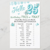 Papier 25 anniversaire de ce jeu ou de ce jeu (Devant)