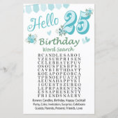 Papier 25 e Anniversaire Mot de recherche Jeu (Devant)